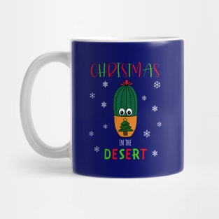 Christmas In The Desert - Cactus In Christmas Tree Pot Mug